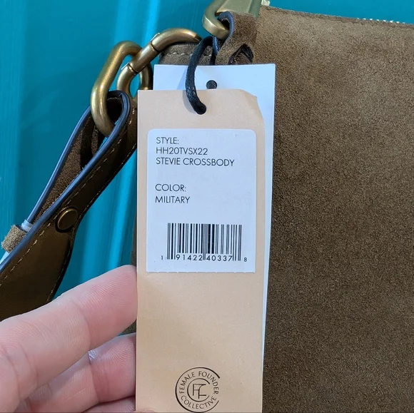NWT Rebecca Minkoff Stevie Suede Leather Studded Crossbody Bag